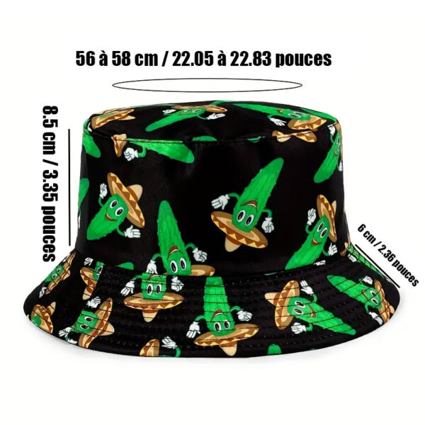 Chapeau bob à motifs de cornichons