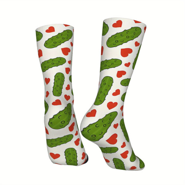 Paire de bas Cornichons avec Coeurs – Image 3