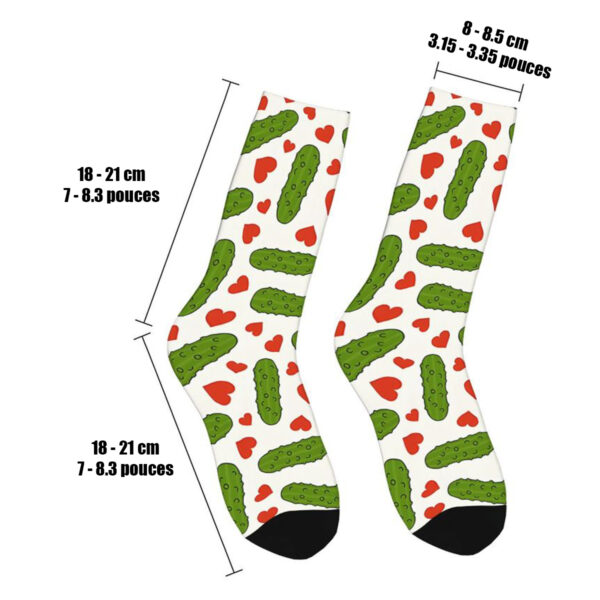 Paire de bas Cornichons avec Coeurs – Image 6