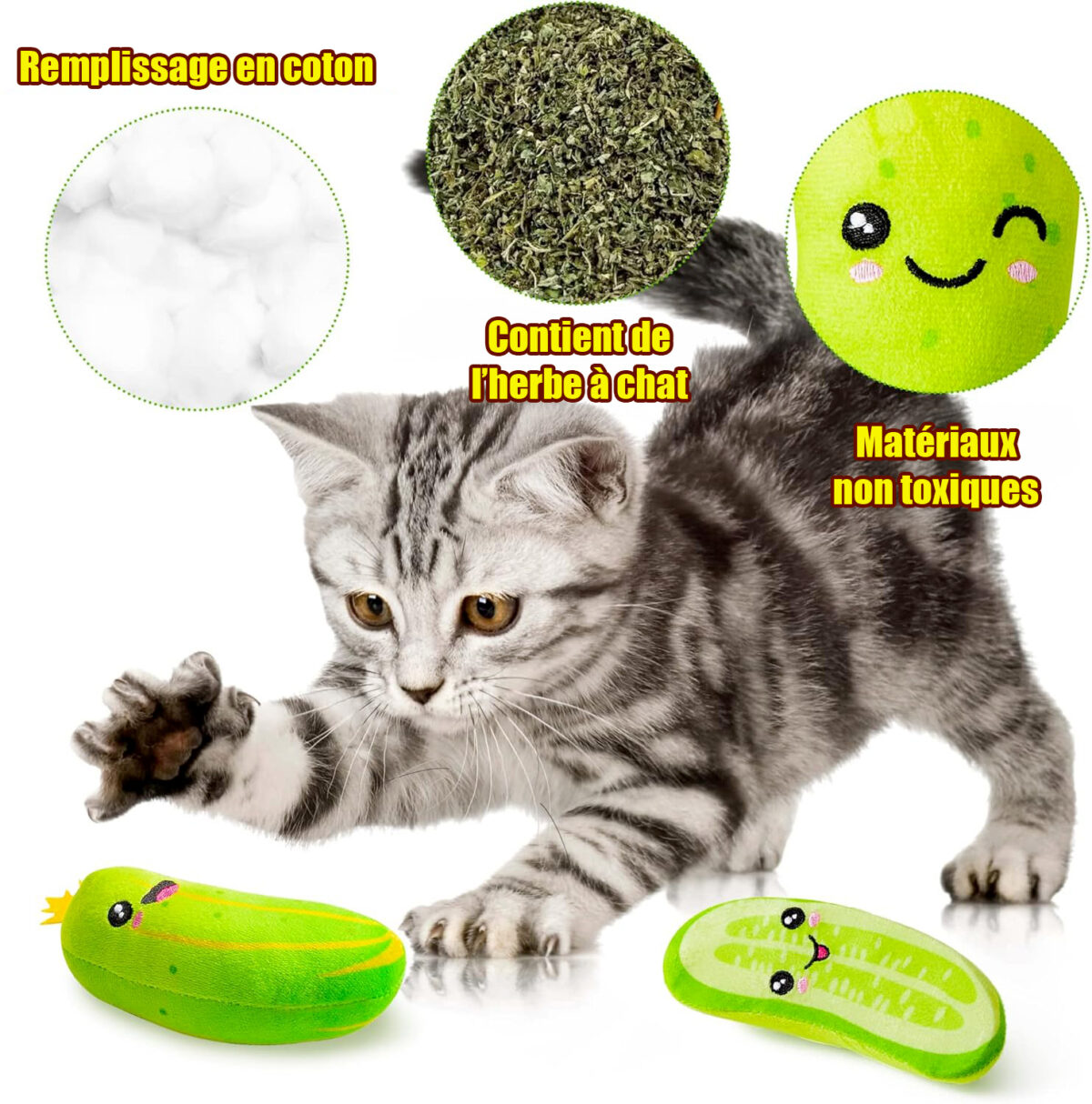 Jouet pour chat Cornichon avec catnip (choix de 5 modèles) – Image 2