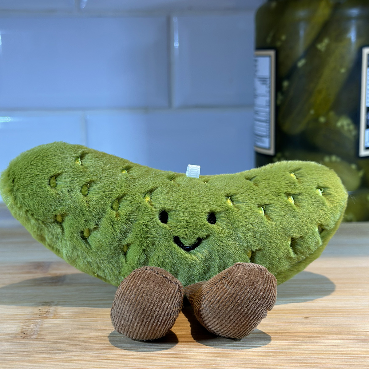 Peluche douce style jellycat cornichons